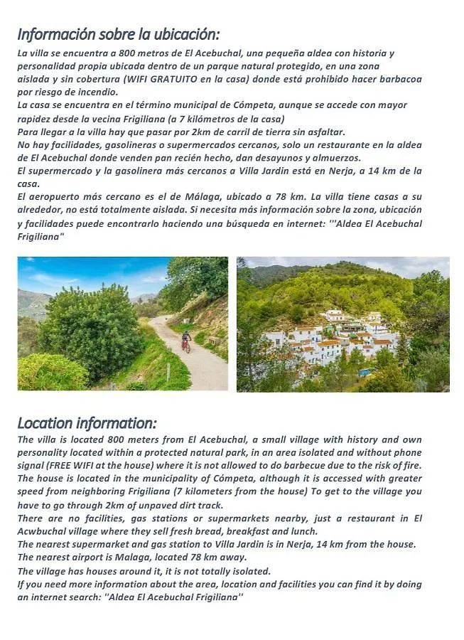 Villa Jardin Piscina Climatizada Frigiliana